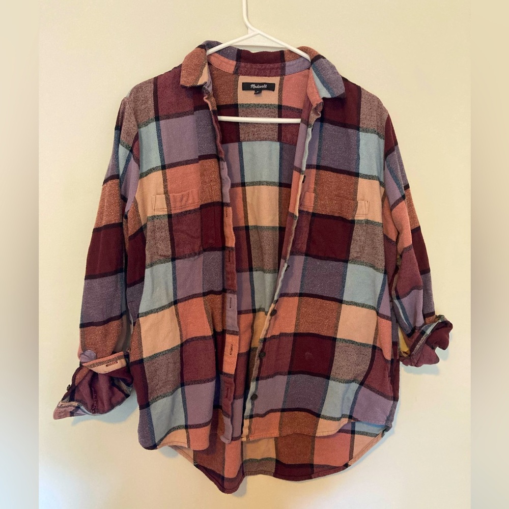 Madewell Windowpane Flannel Shirt